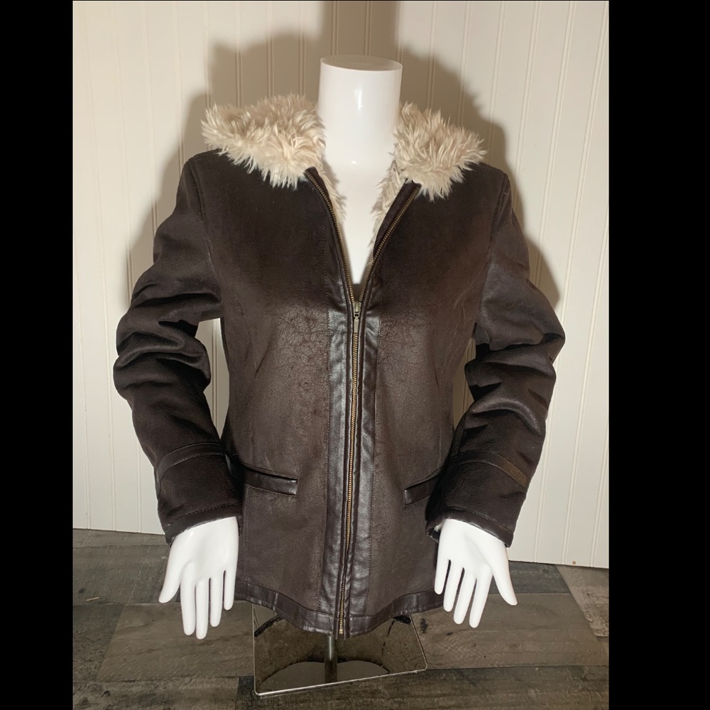 Cripple Creek Leather Zip Up Jacket